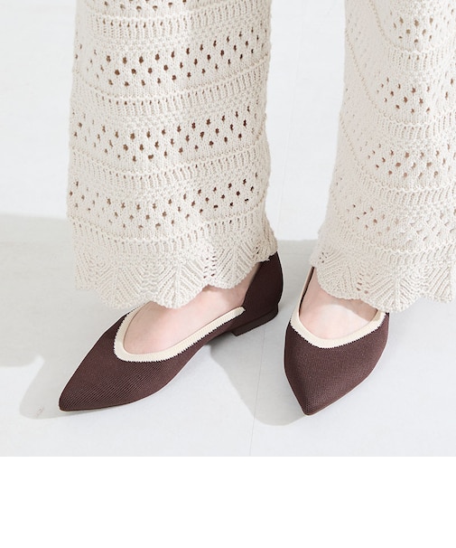 配色ニットパンプス/62107