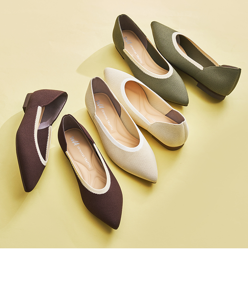 配色ニットパンプス/62107