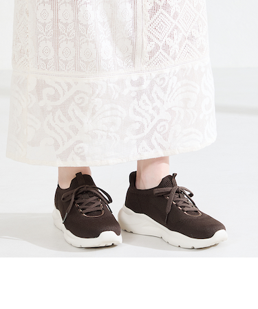 【瞬間フィット】ニットレースアップスニーカー/OT3789