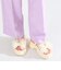 シアーリボン×パール厚底サンダル/61210