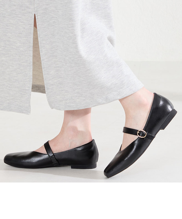 ワンストラップ甲深パンプス/62113