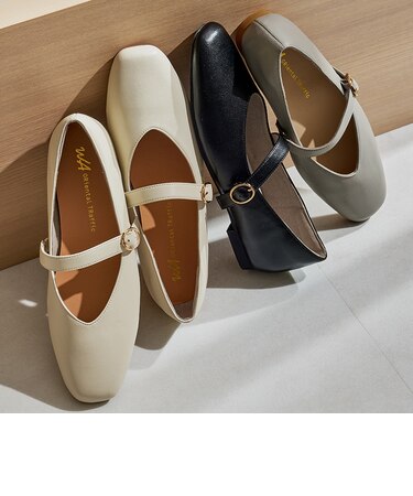 ワンストラップ甲深パンプス/62113