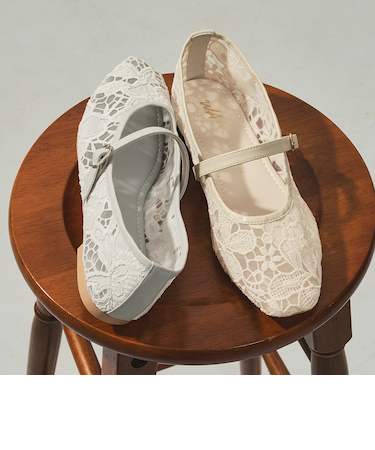 シアーレースメリージェーンパンプス/62114