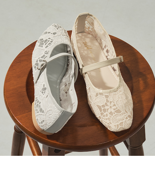 シアーレースメリージェーンパンプス/62114