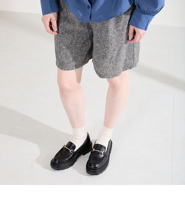 ビットモチーフ厚底ローファー/61108