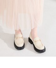 ビットモチーフ厚底ローファー/61108