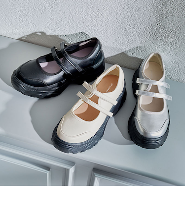 スニーカーソールメリージェーンシューズ/61115