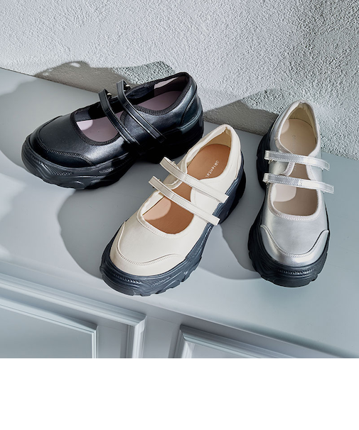 スニーカーソールメリージェーンシューズ/61115