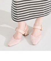 ラウンドバックルセパレートパンプス/61122