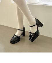 カットデザインプラットフォームパンプス/61116