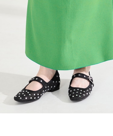 ビジュー付きシアーメリージェーンパンプス/61120