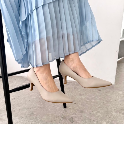 【跳べるパンプス】7ｃｍヒールポインテッドトゥ/R-3221