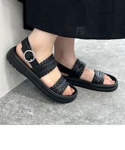 【Fit meサンダル】編みベルトサンダル/61225