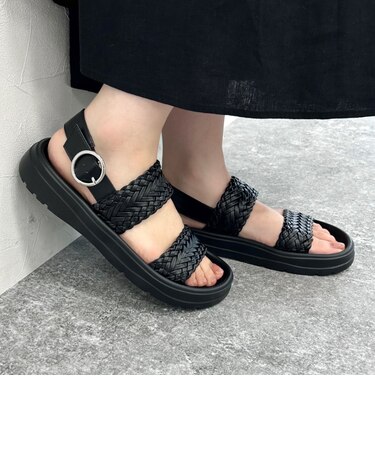 【Fit meサンダル】編みベルトサンダル/61225
