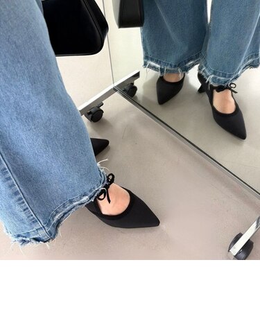 フロントリボンカットワークパンプス/61326