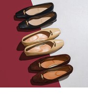 ゴールドモチーフスクエアトゥパンプス/61302