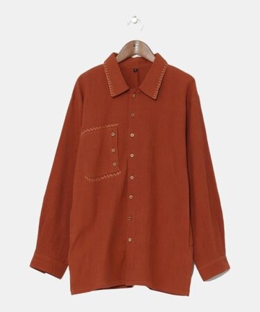 【チャイハネ】シェパベメンズシャツ-Ｓ