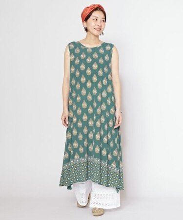 【チャイハネ】ヨウエンノースリーブワンピース