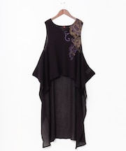 【チャイハネ】ロエナノースリーブハイローヘムワンピース