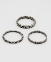 【チャイハネ】メンズホソギザＳＥＴリング