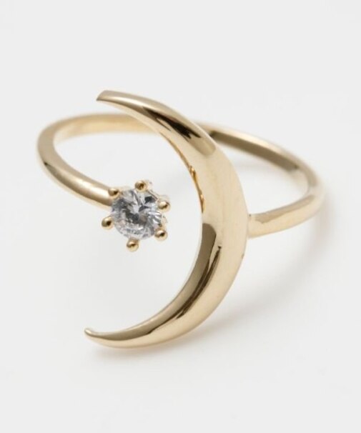 【チャイハネ】ルナラインストーンリング