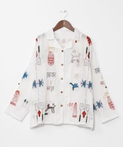 【チャイハネ】ラジャラン刺繍シャツ