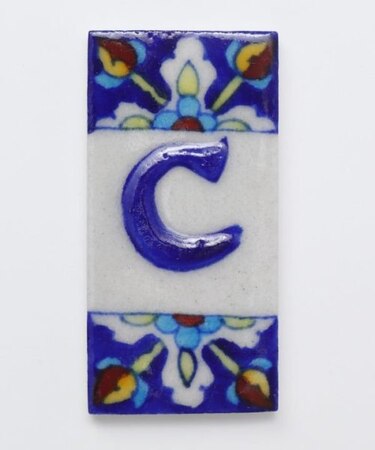 【チャイハネ】ブルーニアルファベットタイル