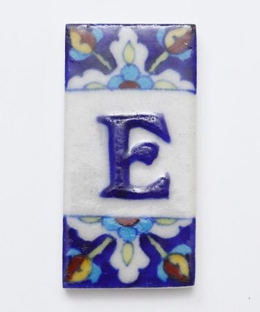 【チャイハネ】ブルーニアルファベットタイル