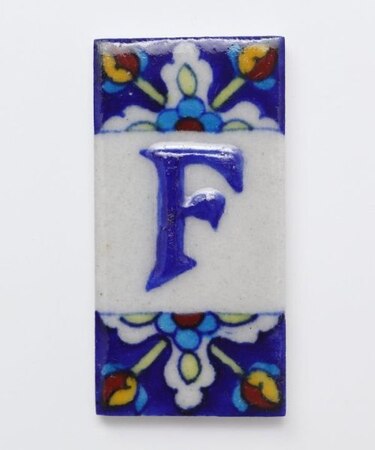 【チャイハネ】ブルーニアルファベットタイル