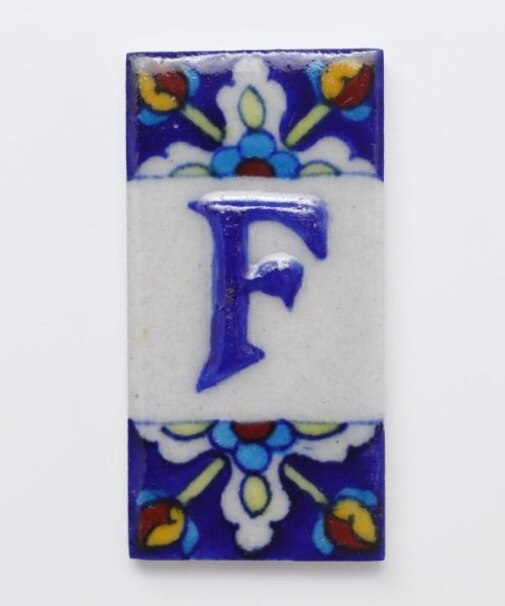 【チャイハネ】ブルーニアルファベットタイル