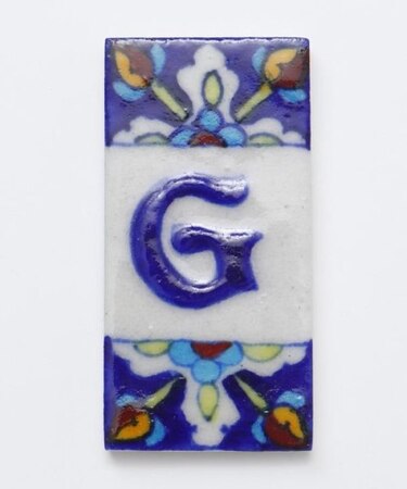 【チャイハネ】ブルーニアルファベットタイル