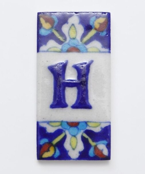 【チャイハネ】ブルーニアルファベットタイル