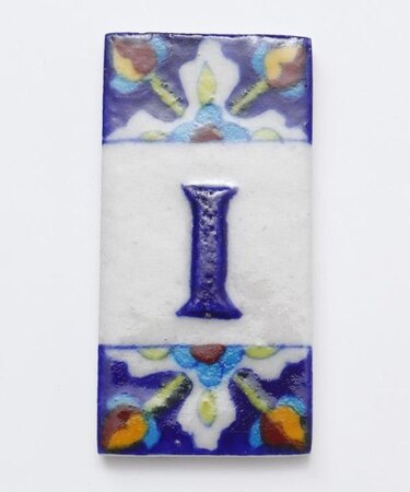 【チャイハネ】ブルーニアルファベットタイル