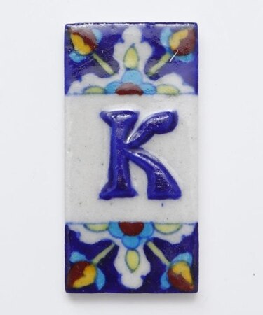 【チャイハネ】ブルーニアルファベットタイル