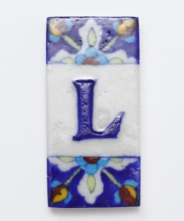 【チャイハネ】ブルーニアルファベットタイル