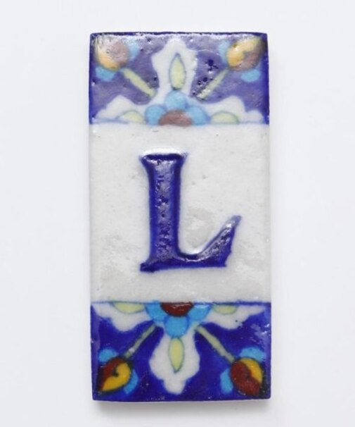 【チャイハネ】ブルーニアルファベットタイル