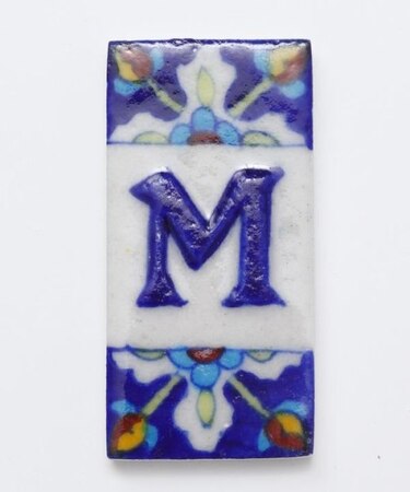 【チャイハネ】ブルーニアルファベットタイル