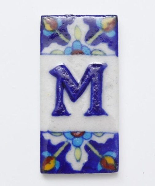 【チャイハネ】ブルーニアルファベットタイル