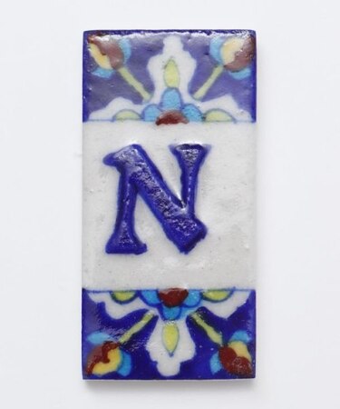 【チャイハネ】ブルーニアルファベットタイル