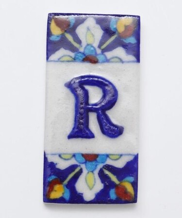 【チャイハネ】ブルーニアルファベットタイル