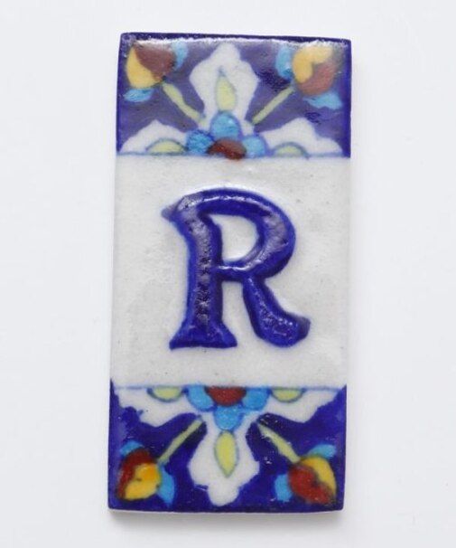 【チャイハネ】ブルーニアルファベットタイル