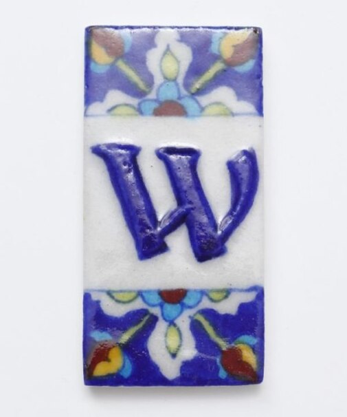 【チャイハネ】ブルーニアルファベットタイル