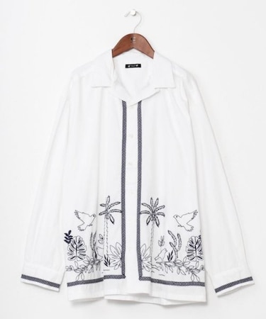 【チャイハネ】アイララ刺繍メンズシャツ