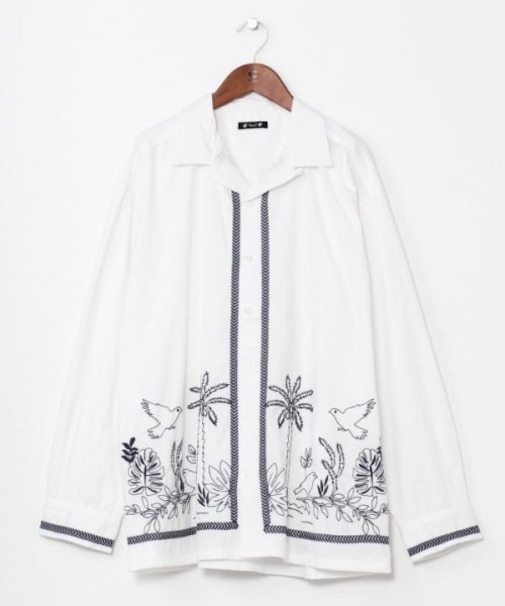 【チャイハネ】アイララ刺繍メンズシャツ