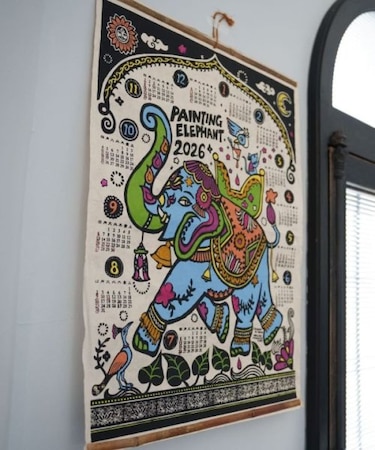 【チャイハネ】【2026年カレンダー】PAINTING ELEPHANT