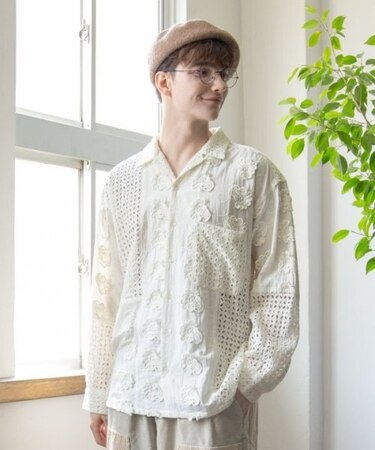 【チャイハネ】シフリー刺繍MEN'Sシャツ