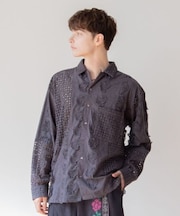 【チャイハネ】シフリー刺繍MEN'Sシャツ