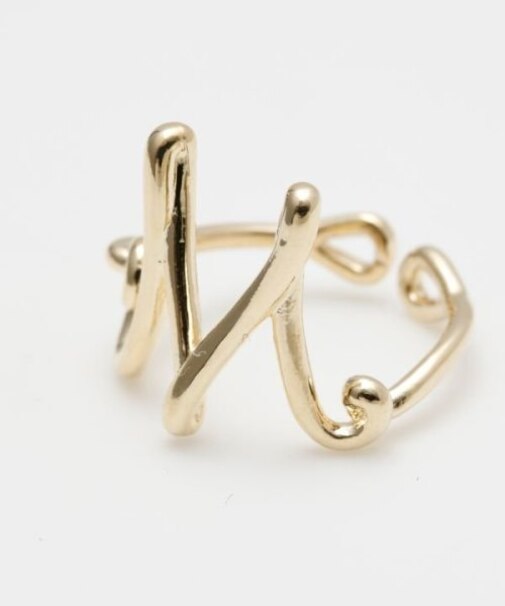 【チャイハネ】イニシャルワイヤーリング