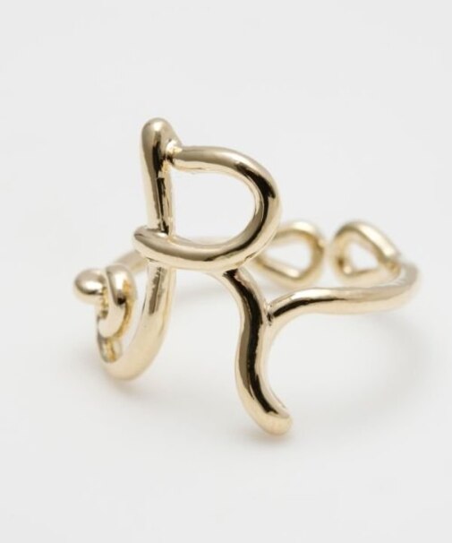 【チャイハネ】イニシャルワイヤーリング