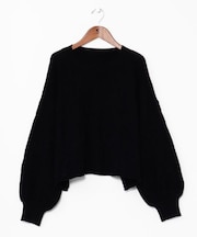 【チャイハネ】ペイズリーコットンニットトップス